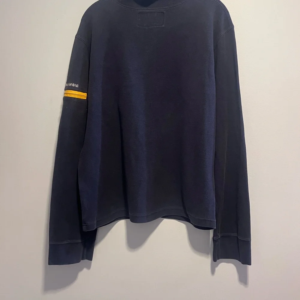 Vintage Abercrombie & Fitch Vintage 90s Mock Neck Sweatshirt Navy